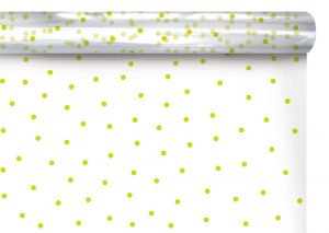 (30%) CELOFÁN DOTS green, rola 0,80x100 m