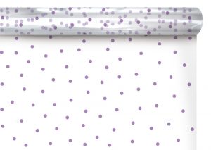 (30%) CELOFÁN DOTS purple, rola 0,80x100 m celofán