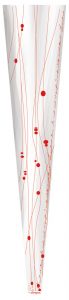 CELOFÁN OBAL CURSIVES RED 3 × 14/80 cm číry s potlačou bal.50 ks