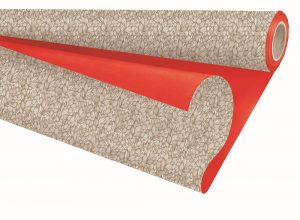 GAETAN Taupe/Red, 0,79 × 25 m, rola polypro