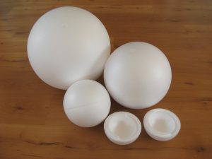 Guľa polystyrén dutá pr.40 cm