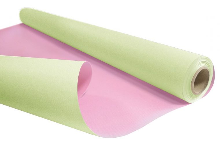 KRAFT PAPIER 0,79×10 m, 60 g/m2 pastel green/pastel pink