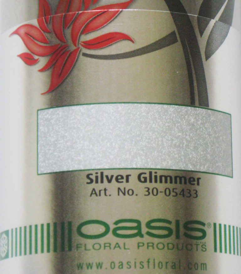 OASIS® Glimmer farba v spreji 400 ml strieborna s trblietkami