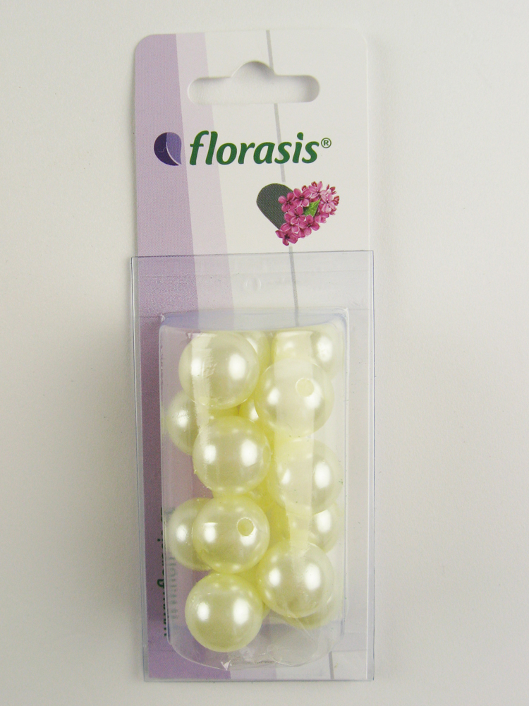 OASIS® perly dekoračné 14 mm, kremové (16ks)