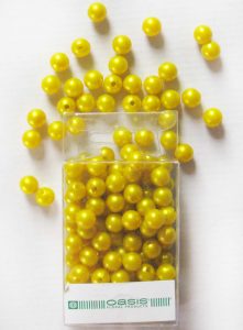 OASIS® PERLY dekoračné 10mm, biele (120ks)