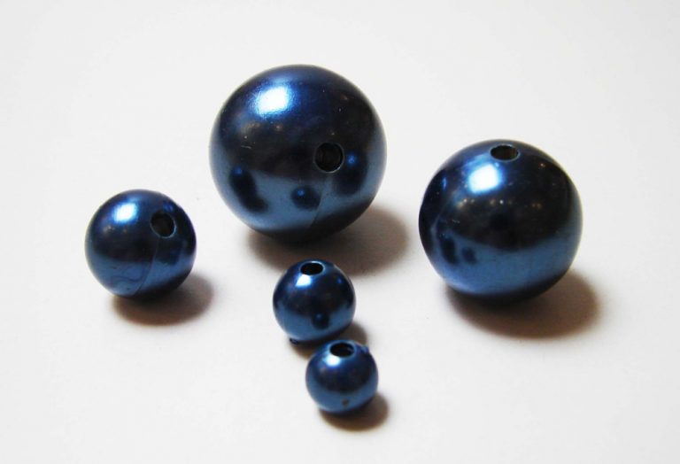 OASIS® PERLY dekoračné 10mm, modré (120ks)