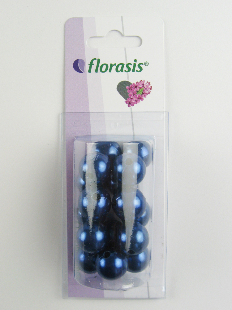 OASIS® PERLY dekoračné 14 mm, modré (16ks)