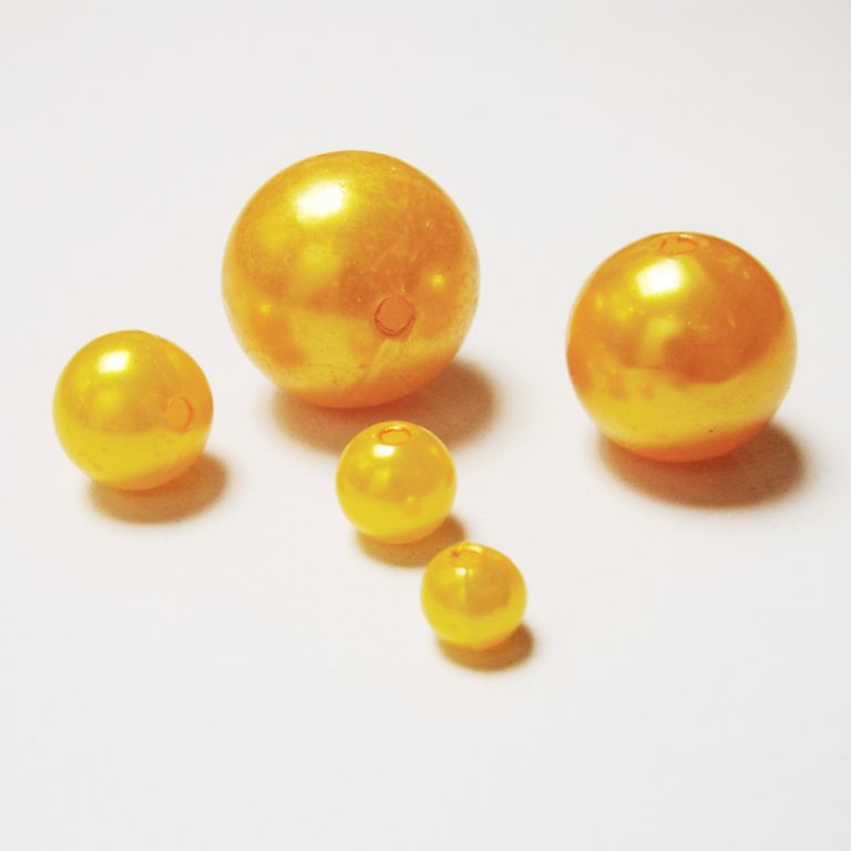 OASIS® PERLY dekoračné 14mm, žlté (72ks)