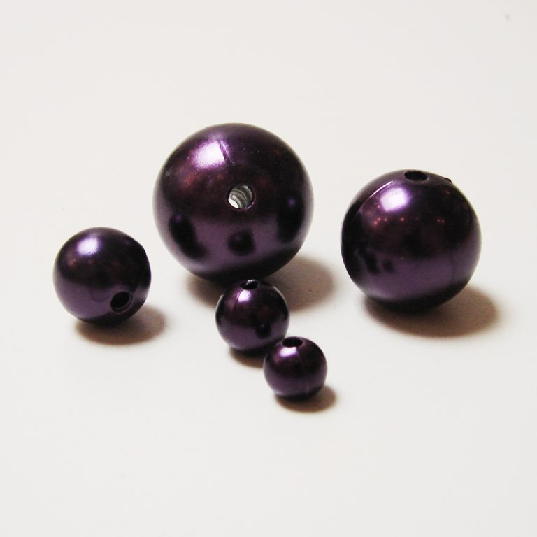 OASIS® PERLY dekoračné 14mm, tmavo fialové (72ks)