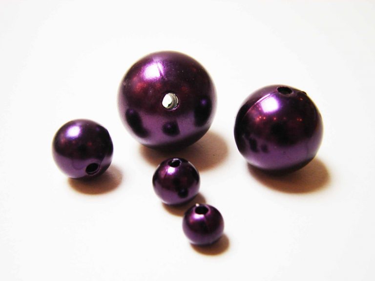 OASIS® PERLY dekoračné 20mm, tmavo fialové (36ks)