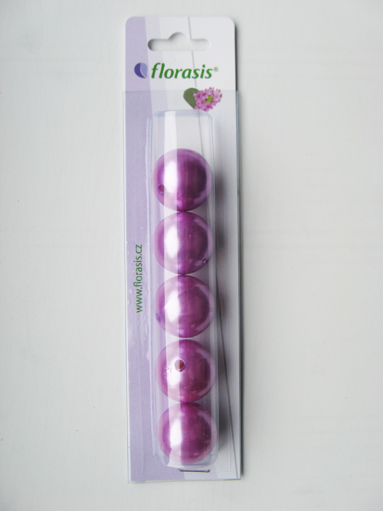 OASIS® PERLY dekoračné 24mm, svetlo fialové (5ks)