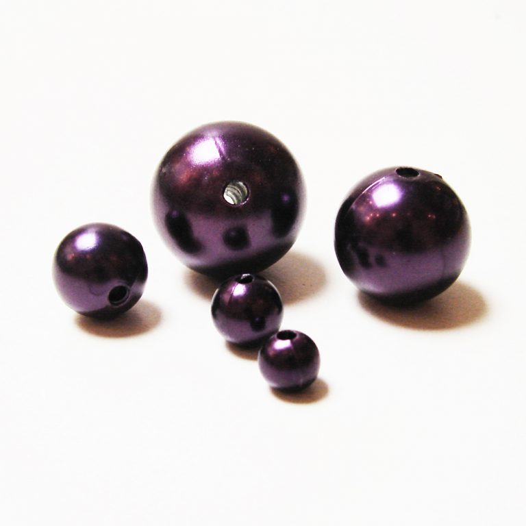 OASIS® PERLY dekoračné 8mm, tmavo fialové (144ks)