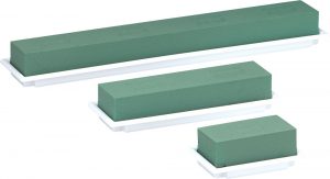 OASIS® TABLE DECO MINI biela miska s hmotou 13x9cm