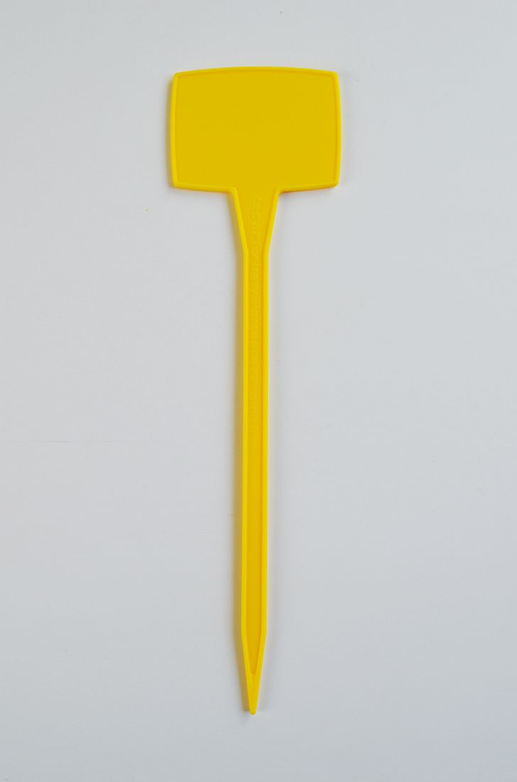 Plastová menovka žltá-30 cm, balenie 18 ks