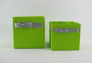 SIMPLY M green, skládacia papierová dóza