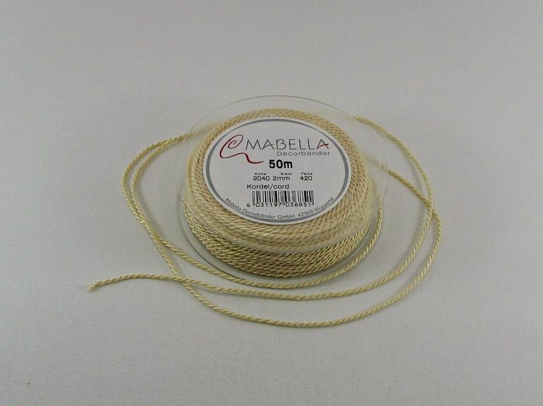 STUHA CORD 2 mm/50 m krémová
