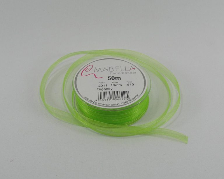 STUHA ORGANZA 10 mm/50 m ZELENÁ