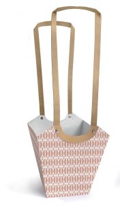 Taška AQUA PATTERN M CHESTNUT - papierová s polybagom gaštanová
