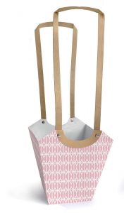 Taška AQUA PATTERN M PINK - papierová s polybagom ružová