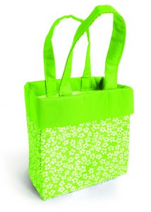 (-30%)Taška DANDY L GREEN - látková s polybagom zelená