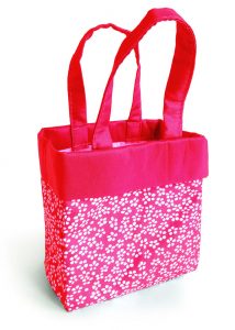 (-30%)Taška DANDY M RED - látková s polybagom červená