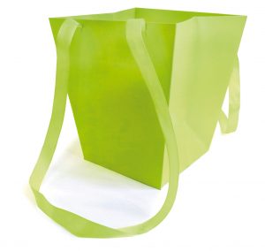 Taška ELEGANT S green papierová, laminovaná zvonka aj zvnútra