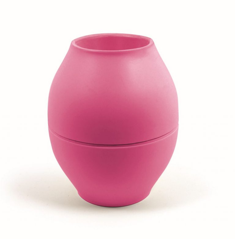 VÁZA DIABOLO PLASTOVÁ, 17,5 × 15 cm FUCHSIA