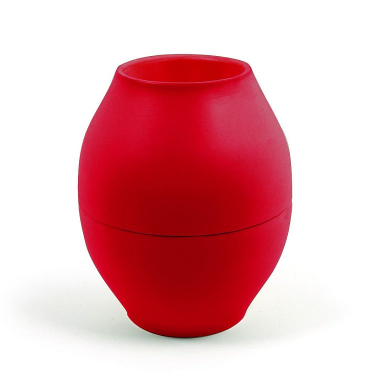Váza DIABOLO plastová, 17,5×15 cm červená