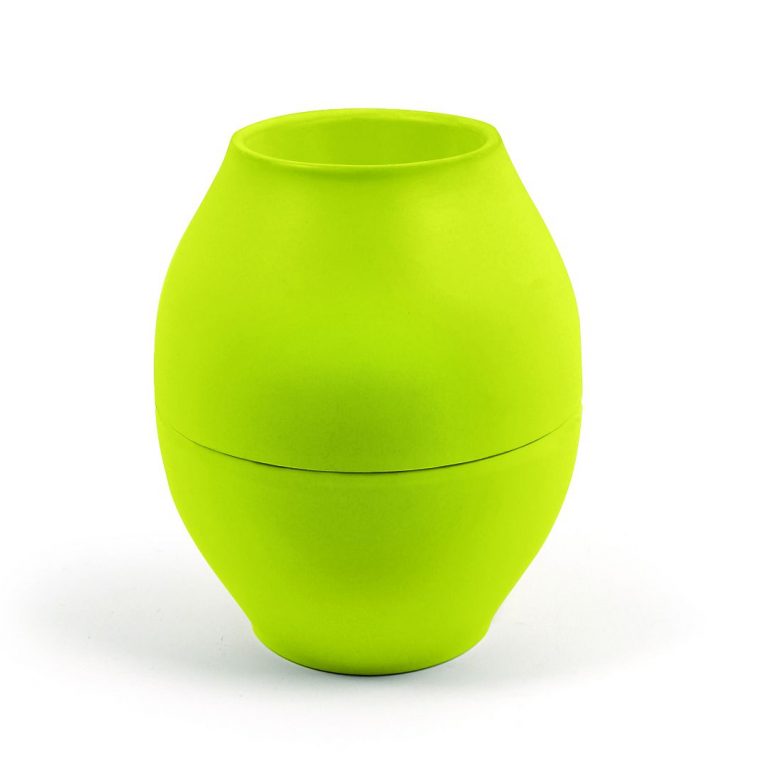 Váza DIABOLO plastová, 17,5×15 cm zelená