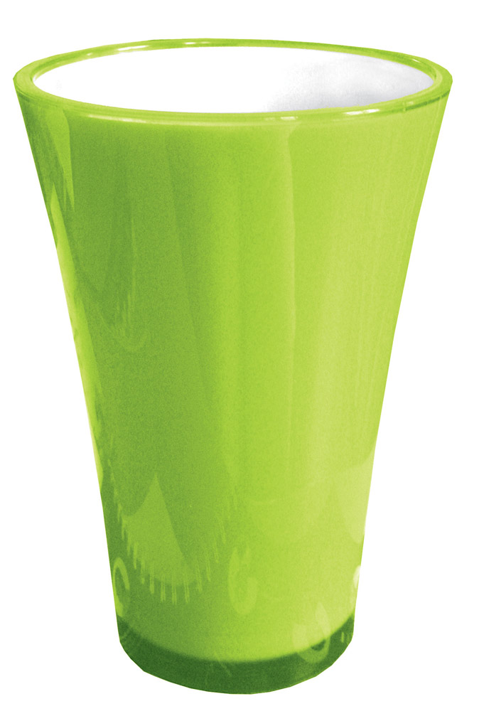 VÁZA FIZZY T20 plastová, svetlo zelená, výška 20,5 cm