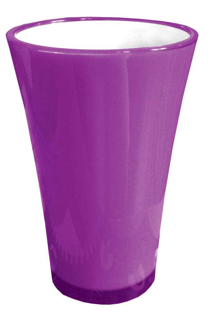 VÁZA FIZZY T27 plastová, fialová, výška 27 cm