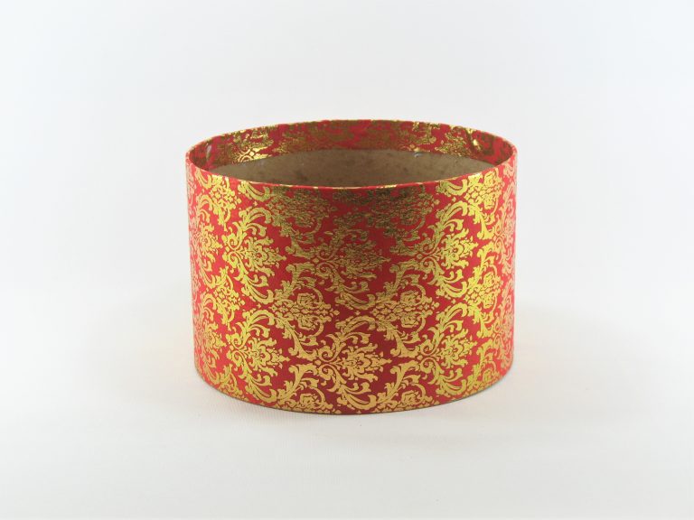 FLOWER BOX  20/13  - dekor dekor METAL ORNAMENT GOLD/RED