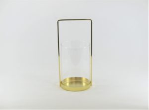 GLASS ETON HURRICANE GOLD 10/23CM