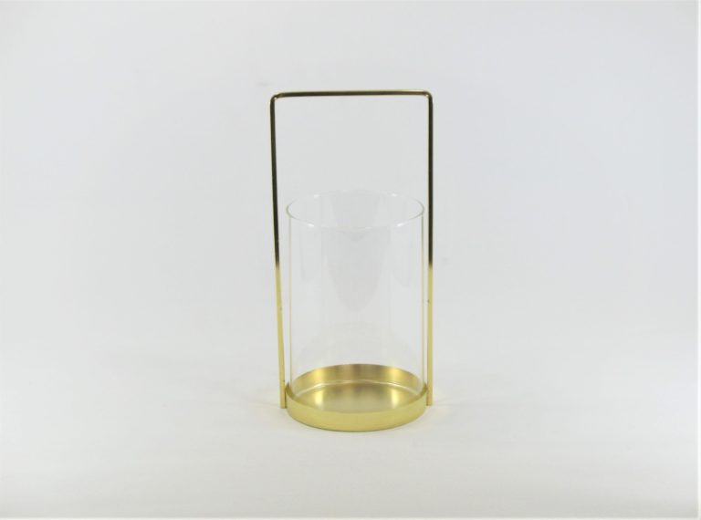 GLASS ETON HURRICANE GOLD 10/23CM