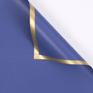 POLYPRO MAT GOLD RIM 60/60CM BLUE