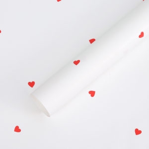 POLYPRO MAT WHITE/RED HEARTS 60/60CM