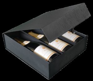 BOX ALLURE 2/3 BOTTLE BLACK 290x95x340 MM