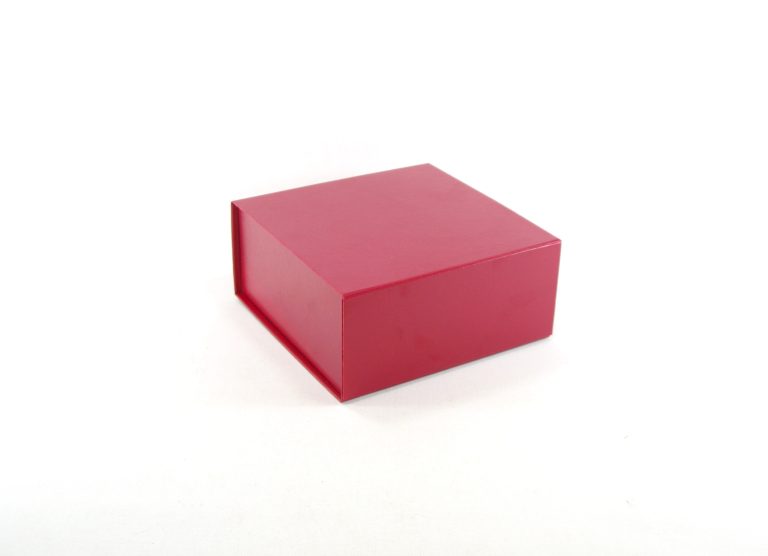 LUX BOX LEATHER RED 15,2x15,2x7cm