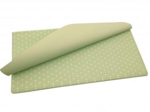 FÓLIA POLYPRO MAT LIGHT GREEN 60/60CM  DOTS WHITE